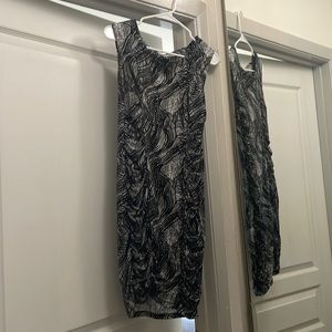 Zara Black and White stretchy dress